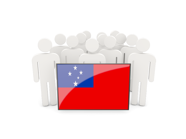 People with flag. Download flag icon of Samoa at PNG format