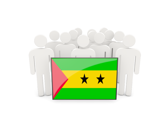 People with flag. Download flag icon of Sao Tome and Principe at PNG format