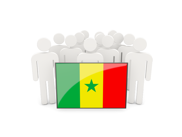 People with flag. Download flag icon of Senegal at PNG format