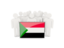 Sudan. People with flag. Download icon.