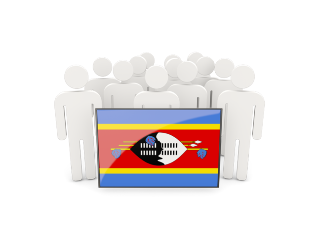 People with flag. Download flag icon of Swaziland at PNG format