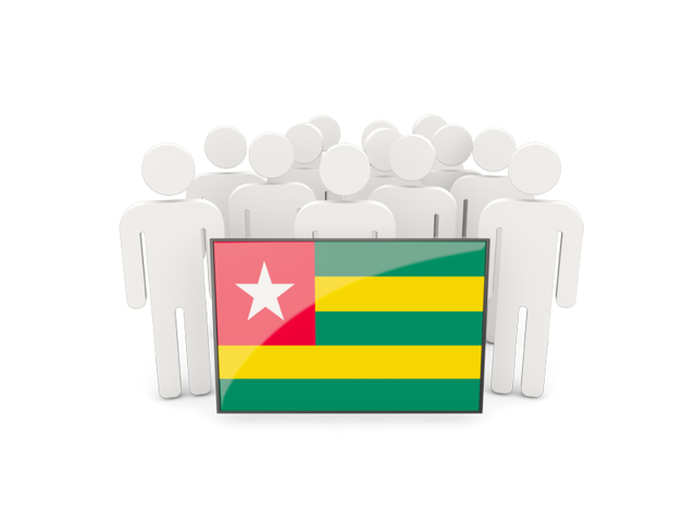 People with flag. Download flag icon of Togo at PNG format