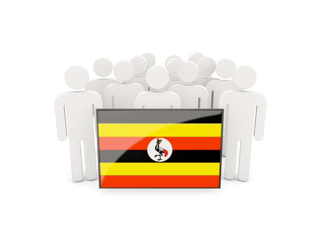 People with flag. Download flag icon of Uganda at PNG format