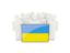 Ukraine. People with flag. Download icon.