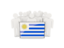 Уругвай. Люди с флагом. Скачать иконку.