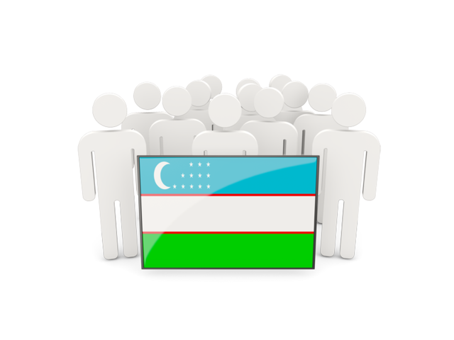 People with flag. Download flag icon of Uzbekistan at PNG format
