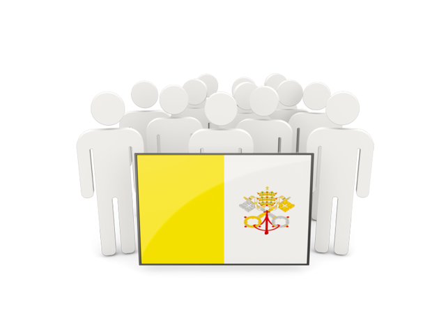 People with flag. Download flag icon of Vatican City at PNG format