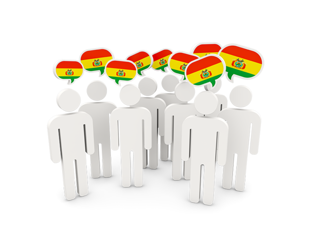 People with speech bubble. Download flag icon of Bolivia at PNG format