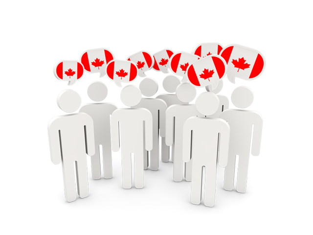 People with speech bubble. Download flag icon of Canada at PNG format