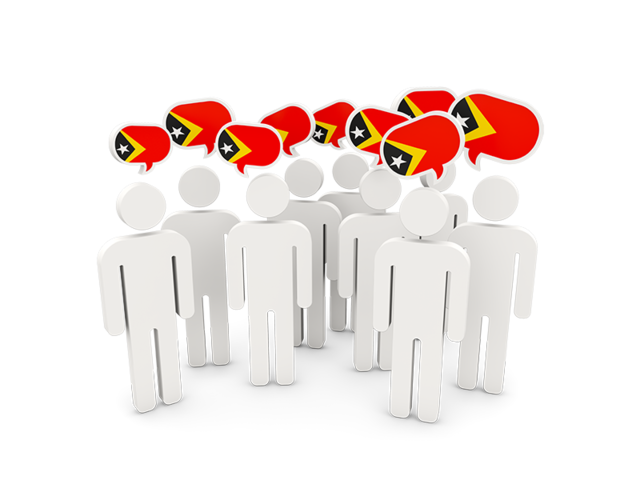 People with speech bubble. Download flag icon of East Timor at PNG format