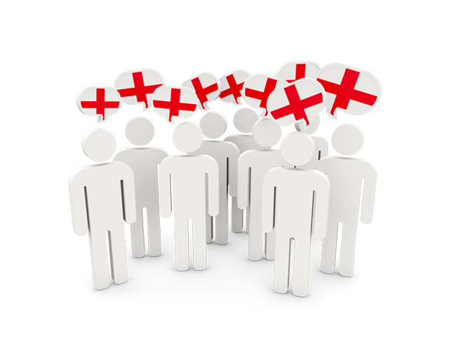 People with speech bubble. Download flag icon of England at PNG format