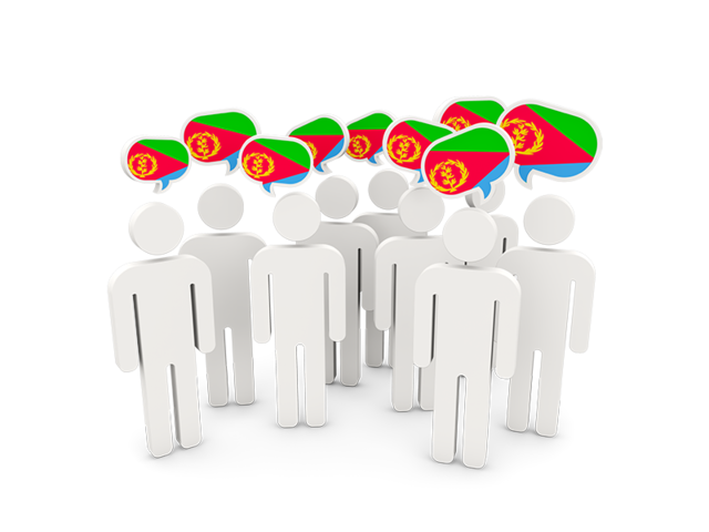 People with speech bubble. Download flag icon of Eritrea at PNG format