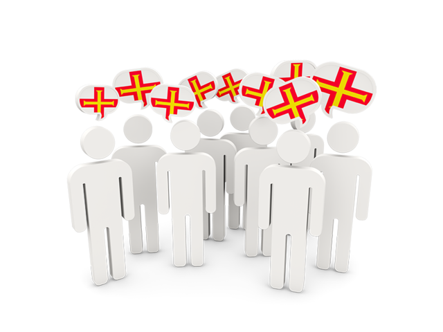 People with speech bubble. Download flag icon of Guernsey at PNG format
