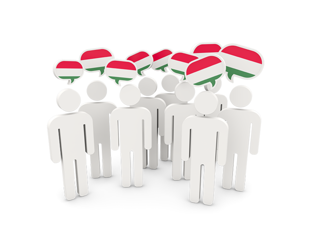 People with speech bubble. Download flag icon of Hungary at PNG format