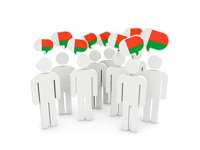 People with speech bubble. Download flag icon of Madagascar at PNG format