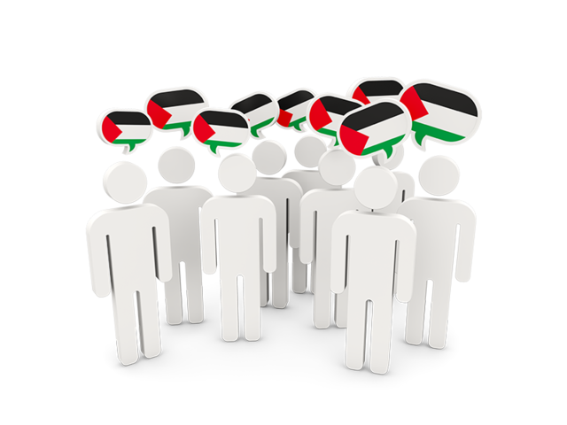 People with speech bubble. Download flag icon of Palestinian territories at PNG format