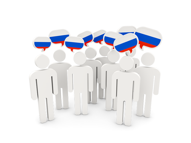 People with speech bubble. Download flag icon of Russia at PNG format