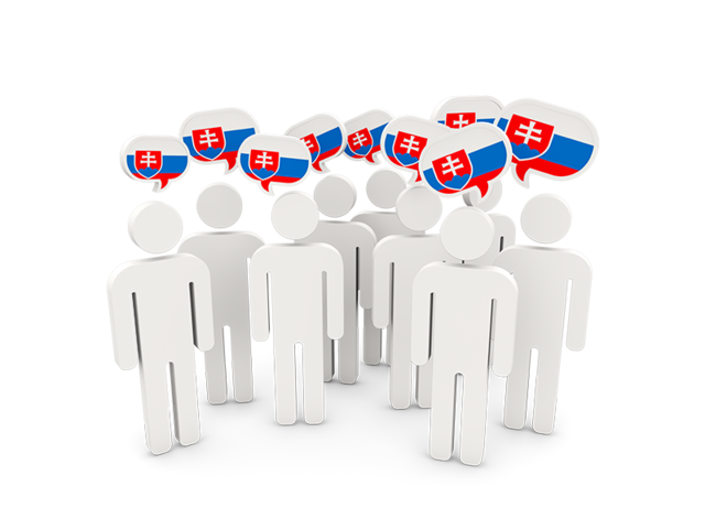 People with speech bubble. Download flag icon of Slovakia at PNG format