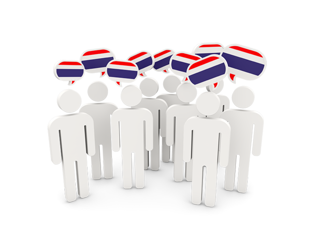 People with speech bubble. Download flag icon of Thailand at PNG format