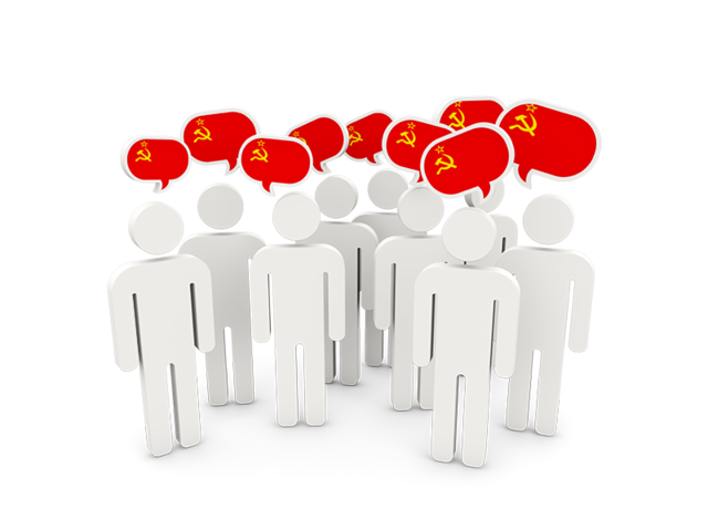 People with speech bubble. Download flag icon of Soviet Union at PNG format