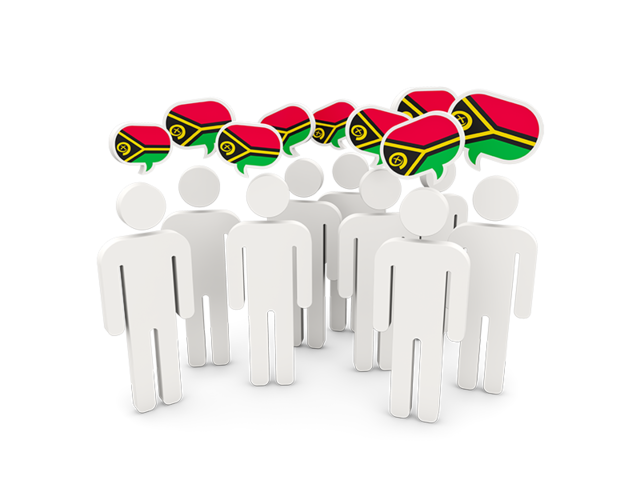 People with speech bubble. Download flag icon of Vanuatu at PNG format