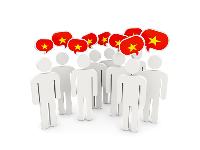 People with speech bubble. Download flag icon of Vietnam at PNG format