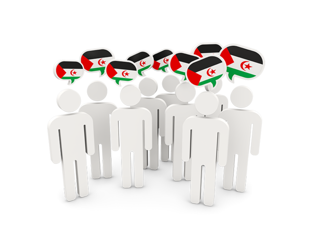 People with speech bubble. Download flag icon of Western Sahara at PNG format