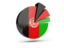 Afghanistan. Pie chart with slices. Download icon.