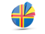 Aland Islands. Pie chart with slices. Download icon.