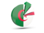 Algeria. Pie chart with slices. Download icon.