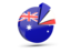 Australia. Pie chart with slices. Download icon.