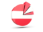 Austria. Pie chart with slices. Download icon.