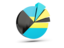 Bahamas. Pie chart with slices. Download icon.