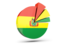 Bolivia. Pie chart with slices. Download icon.