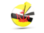 Brunei. Pie chart with slices. Download icon.