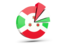 Burundi. Pie chart with slices. Download icon.