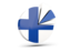 Finland. Pie chart with slices. Download icon.