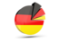 Germany. Pie chart with slices. Download icon.