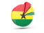 Ghana. Pie chart with slices. Download icon.
