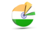 India. Pie chart with slices. Download icon.