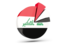 Iraq. Pie chart with slices. Download icon.