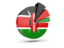 Kenya. Pie chart with slices. Download icon.
