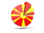 Macedonia. Pie chart with slices. Download icon.