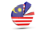 Malaysia. Pie chart with slices. Download icon.