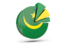 Mauritania. Pie chart with slices. Download icon.