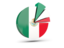 Mexico. Pie chart with slices. Download icon.