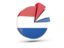 Netherlands. Pie chart with slices. Download icon.