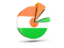 Niger. Pie chart with slices. Download icon.