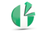 Nigeria. Pie chart with slices. Download icon.