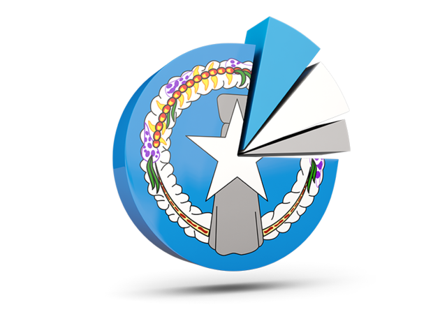 Pie chart with slices. Download flag icon of Northern Mariana Islands at PNG format